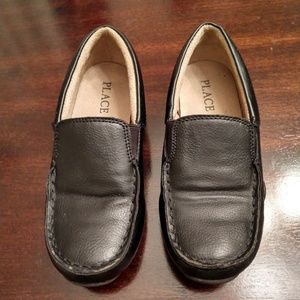 Boys uniform slip on dress shoes